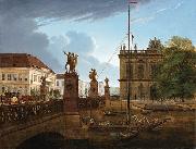 Friedrich Wilhelm Keyl View of Schlossbruke and Zeughaus oil painting on canvas